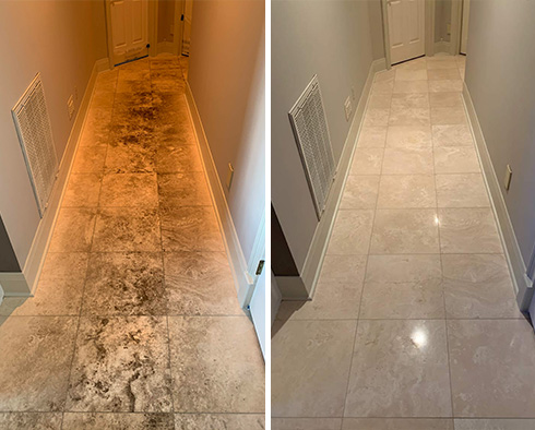 Floor Restored by Our Tile and Grout Cleaners in Las Vegas, NV 