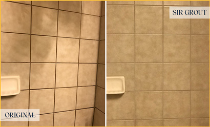 Shower Before and After a Flawless Grout Cleaning in Las Vegas, NV