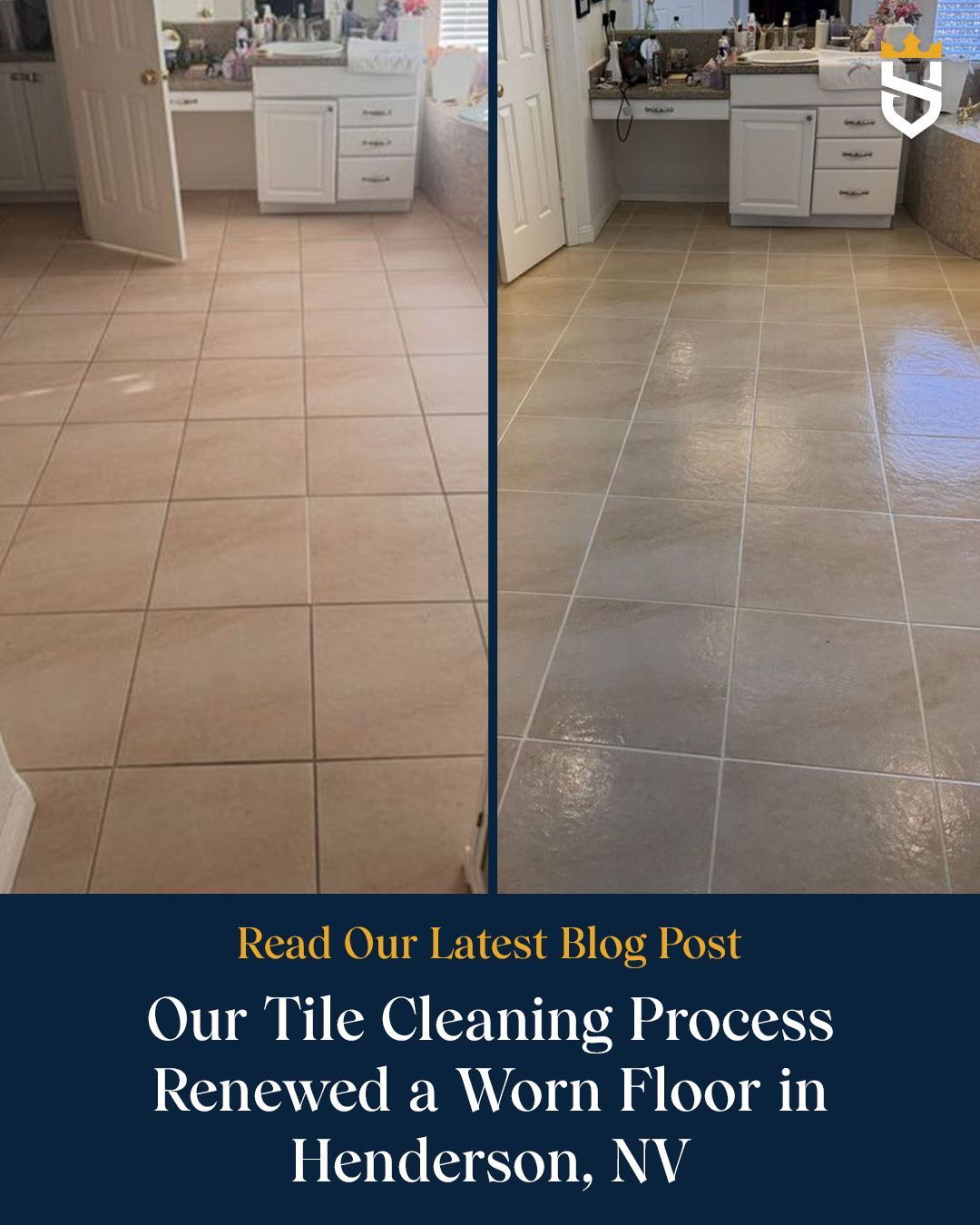Our Tile Cleaning Process Renewed a Worn Floor in Henderson, NV